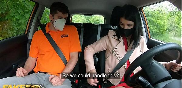  Fake Driving School Lady Dee sucks instructor’s disinfected burning cock